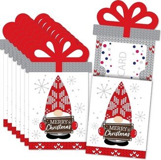 Big Dot of Happiness Christmas Gnomes - Holiday Party Money and Gift Card Sleeves - Nifty Gifty Card Holders - 8 Ct