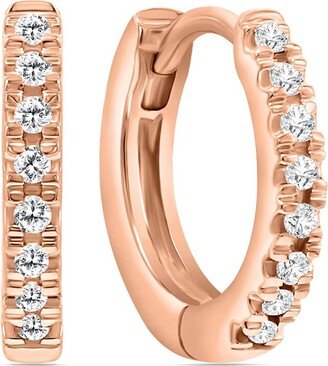 True Diamond 14K Rose Gold 0.18 Ct. Tw. Diamond Hoops