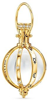 18K Yellow Gold Celestial Astrid Crystal & Diamond Amulet Pendant