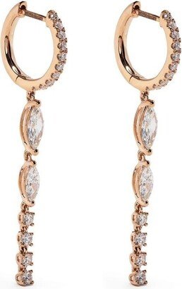 18kt Rose Gold Diamond Drop Earrings