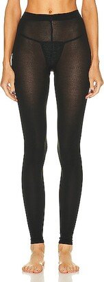 Cashmere Silk Tight Legging in Black