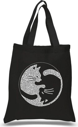 Yin Yang Cat - Small Word Art Tote Bag