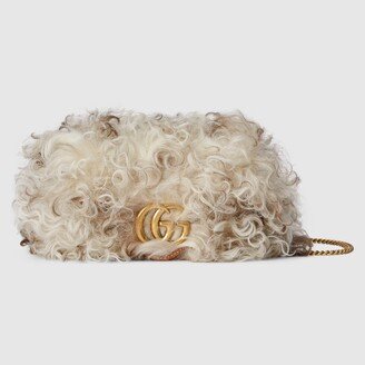 GG Marmont super mini shearling bag