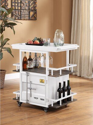 EDWINRAY Rolling Kitchen Island Cart with Storage, Utility Cart with Casters & Drawers, Mobile Serving Cart with Shelf & Removable Tray