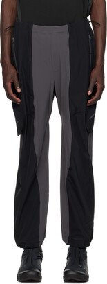 J.L - A.L_ Black & Gray Paneled Lounge Pants