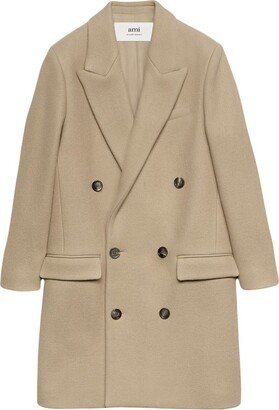 Double-Breasted Wool Coat-BW