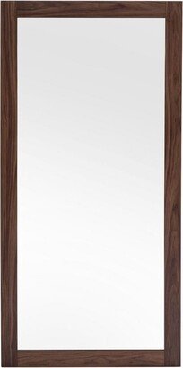 Cid Jess 79 Inch Modern Wood Accented Frame Square Portrait Mirror, Walnut