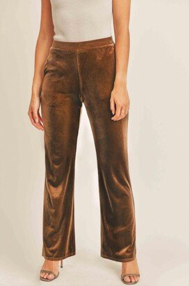 Velvet Pants In Smoky Gold