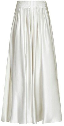 High Waist A-Line Pleated Maxi Skirt