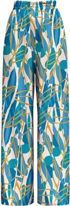 Leer Blossom Print Palazzo Pants