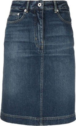 Knee-Length Denim Skirt