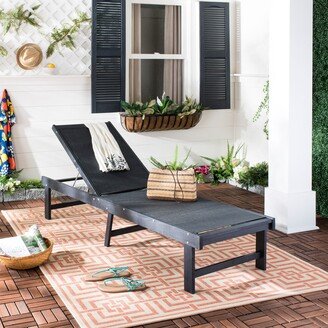 Outdoor Living Manteca Dark Slate Grey/ Black Lounge Chair - 23.6 x 75.2 x 13