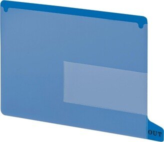 Smead End Tab Poly Out Guide, Two Pocket, Bottom Position Tab, Letter Size, Blue, 25 per Box (61951)