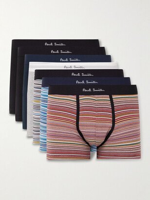 Seven-Pack Stretch Organic Cotton-Jersey Boxer Briefs-AA