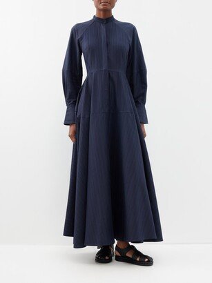 Tranquility Herringbone Maxi Shirt Dress