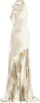 Open Back Asymmetric Maxi Dress