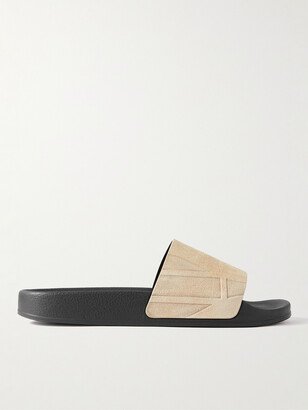 Humberto Debossed Suede Slides