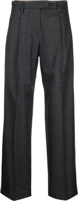 High-waisted cashmere trousers