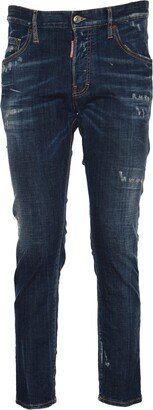 Distressed Buttoned Jeans