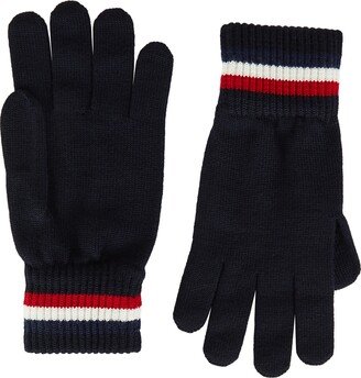 Navy Wool Gloves, Gloves, Wool, Navy, Ribbed Cuffs