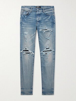 MX1 Skinny-Fit Panelled Distressed Jeans-AF