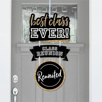 Big Dot Of Happiness Reunited - School Class Reunion Party Outdoor Decor Front Door Decor - 3 Pc Sign