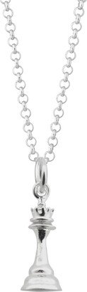 Lily Charmed Sterling Silver Chess Piece Necklace