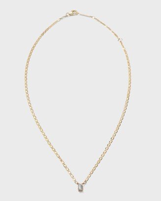 Malibu Solo Diamond Yellow Gold Chain Necklace