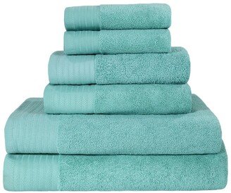 Turkish Cotton 6Pc Highly Absorbent Solid Towel Set