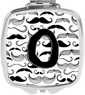 CJ2009-OSCM Letter O Moustache Initial Compact Mirror