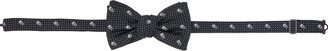 Black Skull Polka Dot Bow Tie