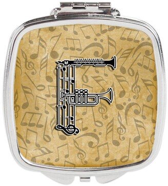 CJ2004-FSCM Letter F Musical Instrument Alphabet Compact Mirror