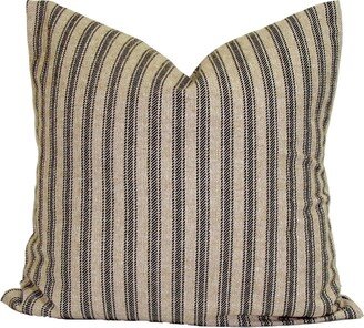 Farmhouse Pillows, Black Ticking Pillow Cover, Euro Shams, Brown Covers For Pillow, All