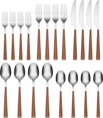 Esben Beachwood Mirror 20-Piece Flatware Set