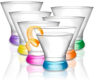 Kolor Martini Glasses, Set of 6