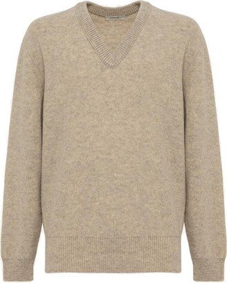 V-Neck Long-Sleeved Jumper-AC