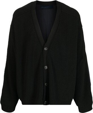 V-neck long-sleeve cardigan-AC