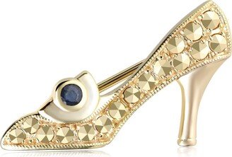 Gemondo Sapphire & Marcasite Shoe Brooch