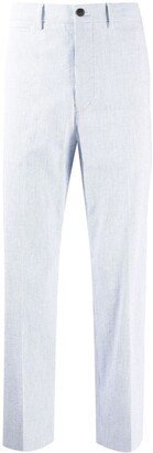 Striped Straight-Leg Trousers-AJ