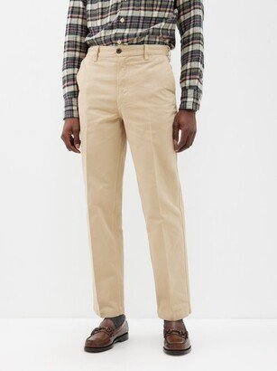 Flat-front Cotton Chinos