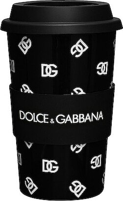 Dolce & Gabbana Casa Logo Mug With Lid in Black