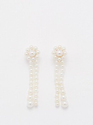 Promenade De Fleur Pearl & 14kt Gold Earrings