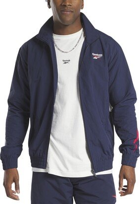 Men's Classics Vector Regular-Fit Pieced Logo Full-Zip Track Jacket - Navy / Red / White