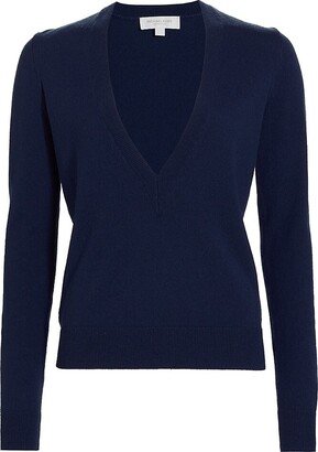 Cashmere Plunging V-Neck Sweater