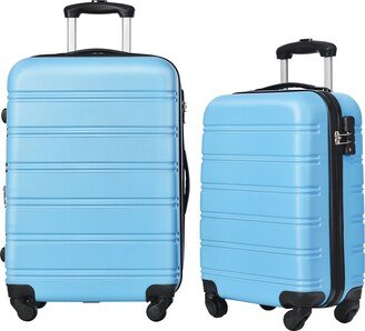 GREATPLANINC Luggage Sets 2 Piece Suitcase Set Carry on Luggage Airline Approved Hard Case with Spinner Wheels