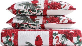 Beatrice Home Fashions Holiday Quilt Set