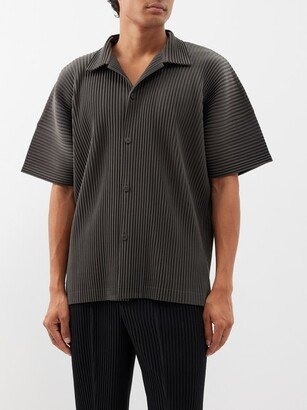 Technical-pleated Short-sleeved Shirt