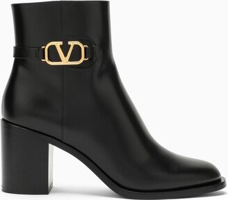 Black leather ankle boot-AA