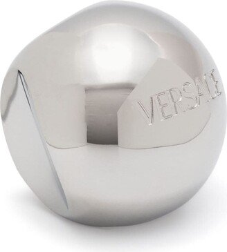 Sphere logo-engraved ring