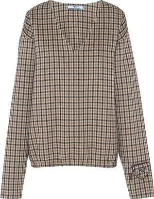 Cashmere Gora Check Sweater